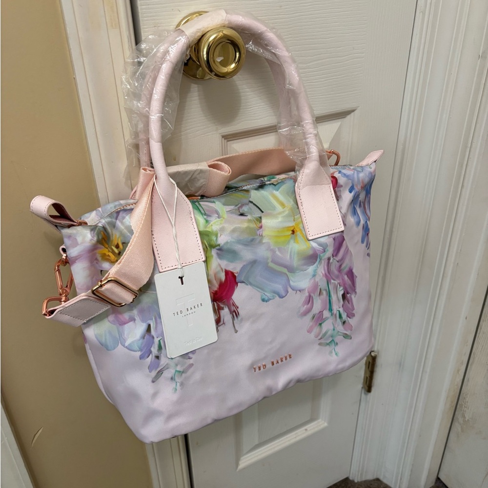 Ted Baker London Pastel Floral Watercolor Tote - Lilac & Pink - Picture 5 of 5